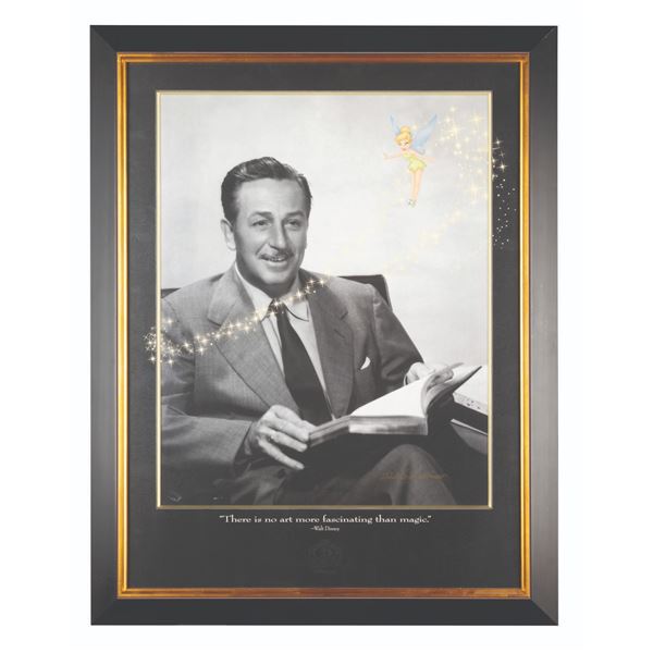 Walt Disney and Tinker Bell Signed Portrait