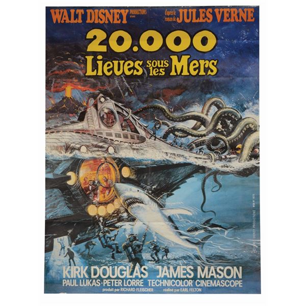 A "20,000 Leagues Under the Sea Reissue" French Grande Poster.