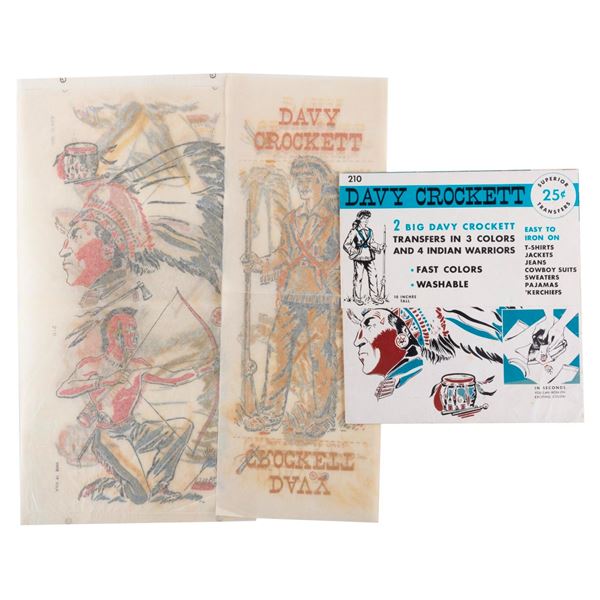 1950s Davy Crockett Iron-On Transfers.