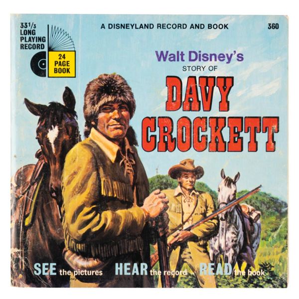 A Story of Davy Crockett LP Record and Book.