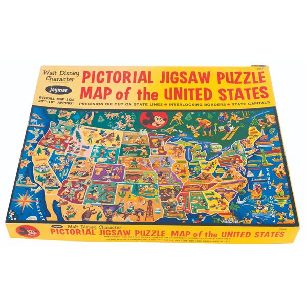 A Disney Jigsaw Puzzle Map of the United States.