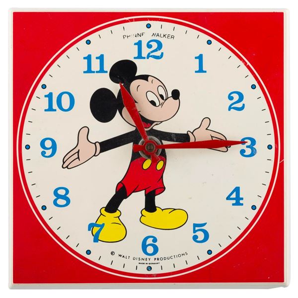 A Mickey Mouse Wall Clock.