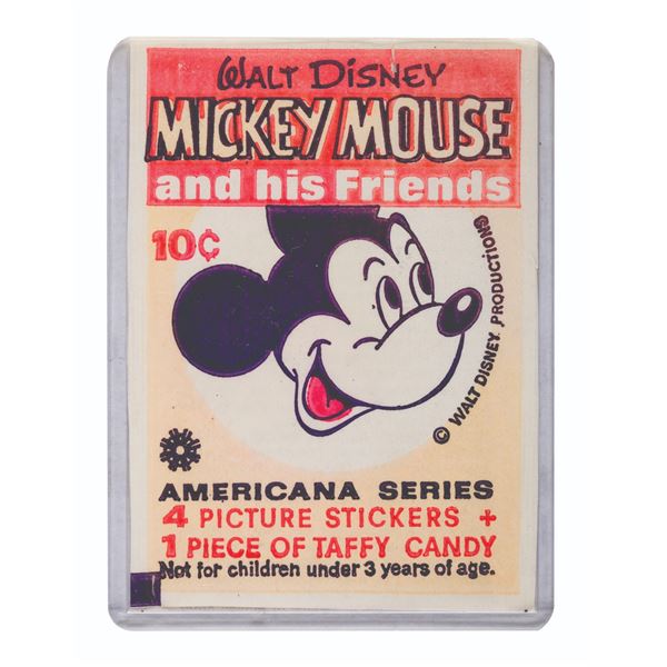 A Mickey Mouse & his Friends Picture Stickers Candy Wrapper.