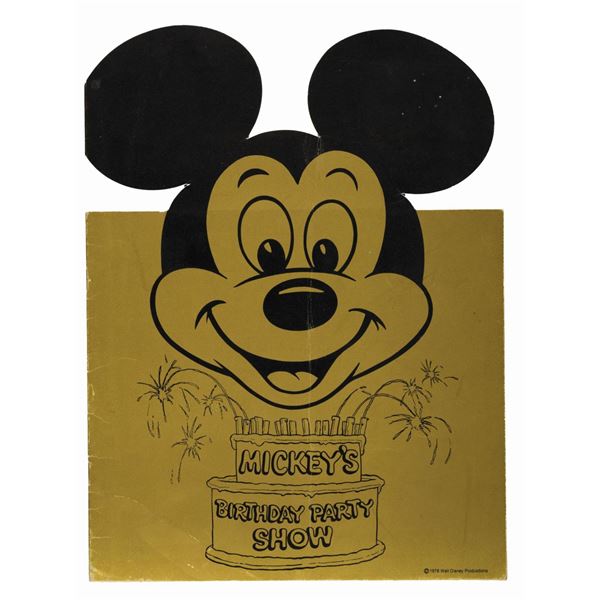 A Mickey's 50th Birthday Party Show Booklet.