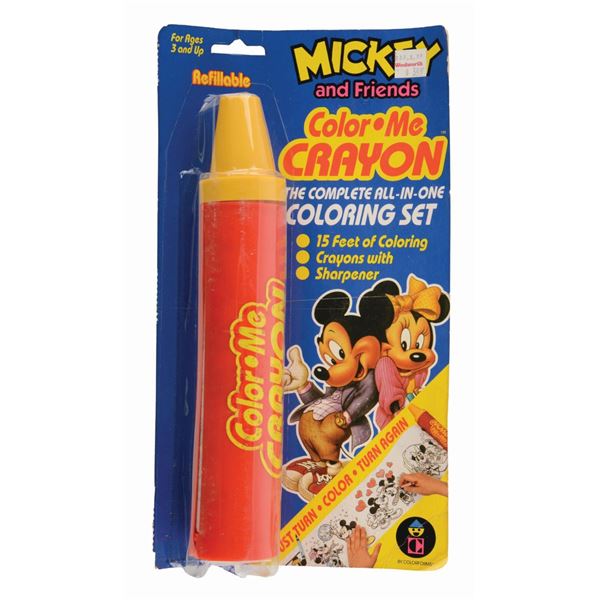 A Mickey and Friends Color Me Crayon Coloring Set