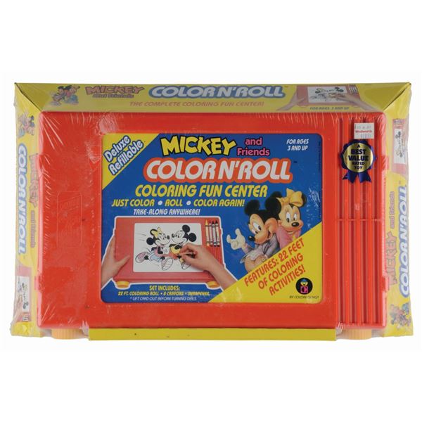 A Mickey and Friends Color N' Roll Coloring Fun Center.