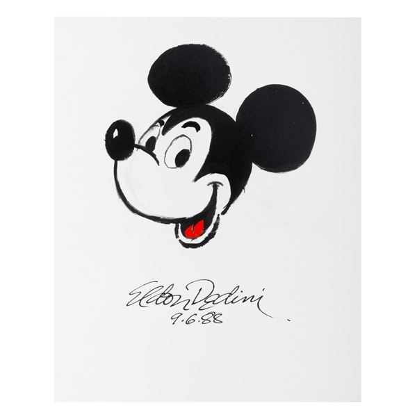 An Original Painting of Mickey Mouse by Eldon Dedini.