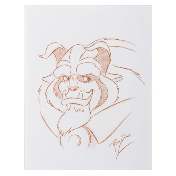 A Signed Beast Drawing by Ron Dias.