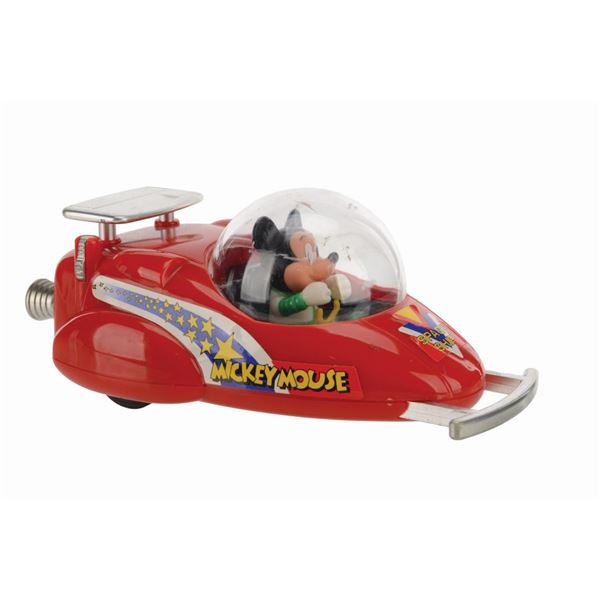 A 1992 Masudaya Mickey Mouse Spaceship Toy.