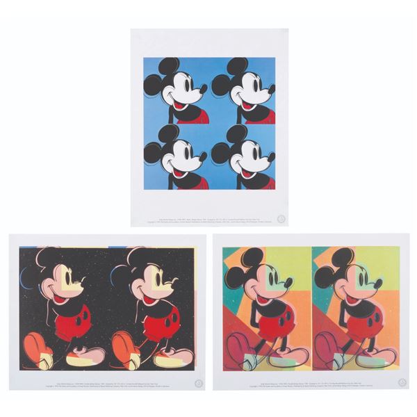 Three Andy Warhol Mickey Mouse Prints.