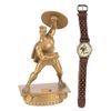 Image 1 : A "Hercules" Wristwatch and Figurine.