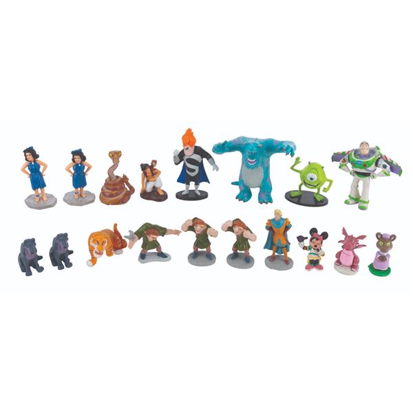 A Collection of Disney, DreamWorks, and Universal Figures.
