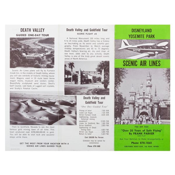 A Scenic Airlines Disneyland Tour Brochure.