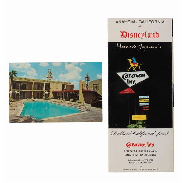 A 1960s Caravan Inn Anaheim Brochure and Postcard.