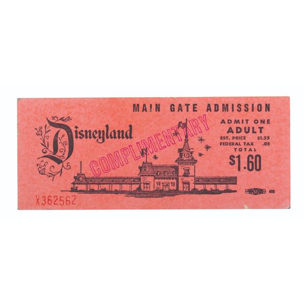 A Complimentary Disneyland Admission Ticket.