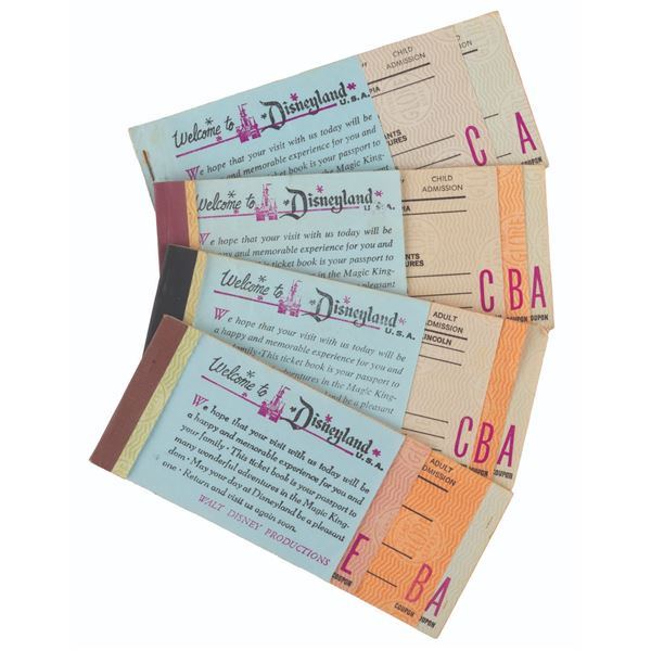 A Collection of Used Disneyland Ticket Books.