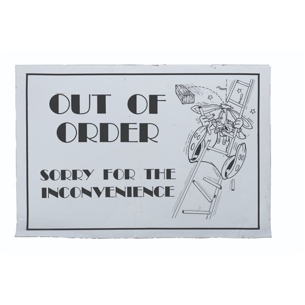 A Disneyland Roger Rabbit Out of Order Sign.