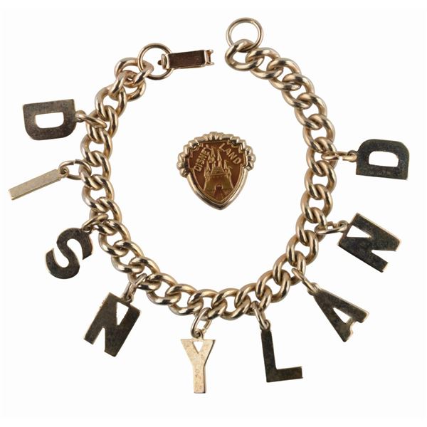 An Early Disneyland Charm Bracelet Missing "E."