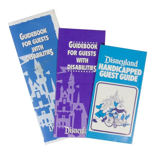 Three Disneyland Guests with Disabilities Booklets.