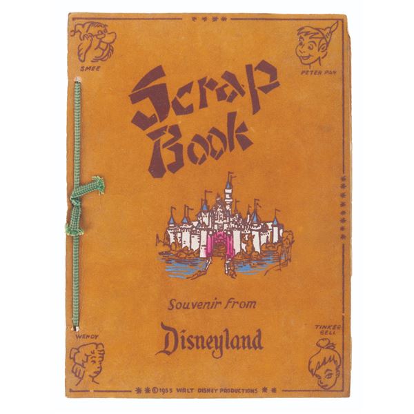 A 1955 Disneyland Scrapbook with Ephemera.