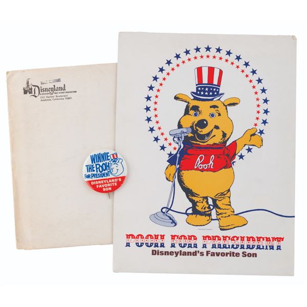 A "Pooh for President" Disneyland Guest Relations Packet.