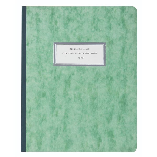 A 1970 Disneyland Rides & Attractions Report.