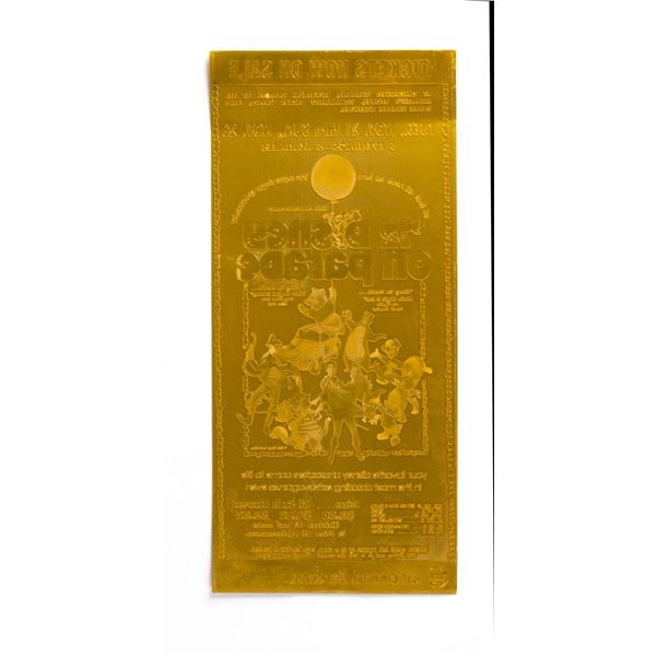 A Disney on Parade Promotional Flyer Printing Plate.