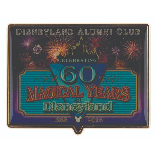 A Disneyland Alumni Club 60th Anniversary Pin.