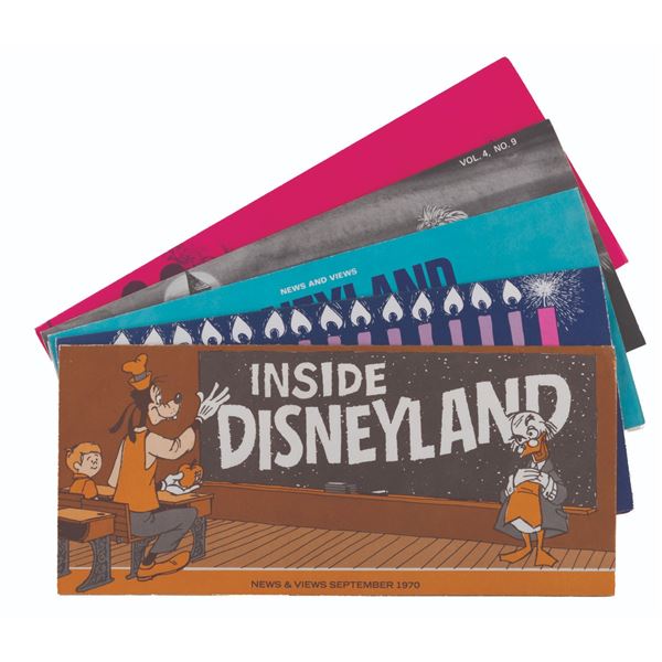 A Set of 1969-70 Inside Disneyland Mailers with Haunted Mansion.