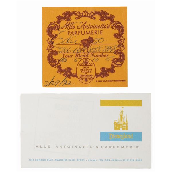 A Pair of Mlle. Antoinette's Parfumerie Cards.