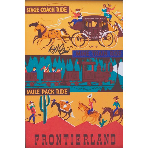 A Bob Gurr Signed Frontierland Print.