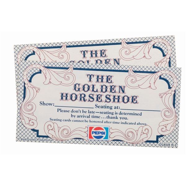 A Pair of Golden Horseshoe Revue Tickets.