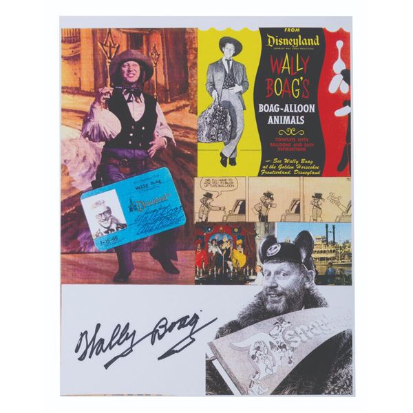 A Wally Boag Signed Fan-Made Collage Poster.