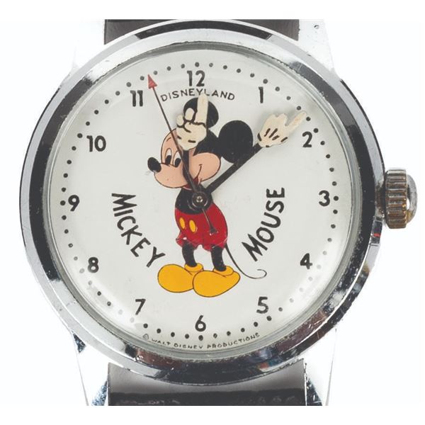 A Disneyland Mickey Mouse Watch with White Hands.