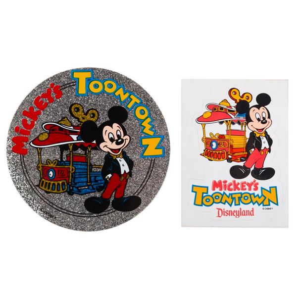 A Pair of Mickey's Toontown Stickers.