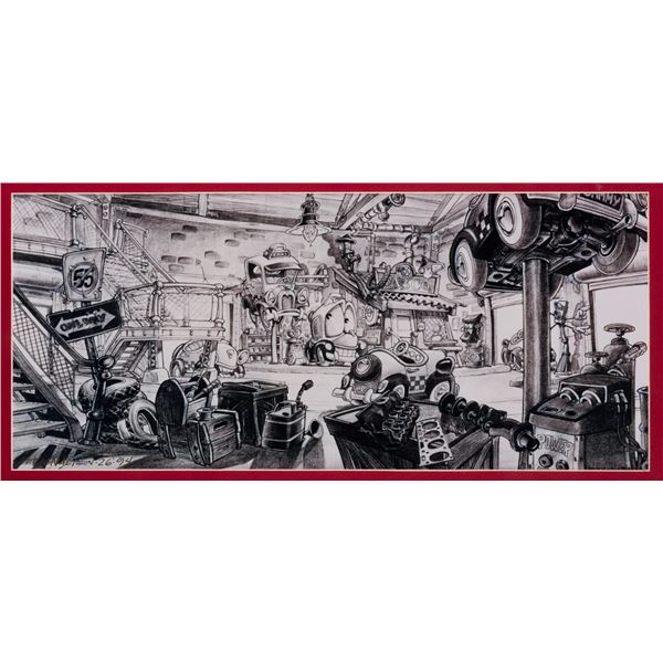 A Roger Rabbit's Car Toon Spin Concept Art Print.