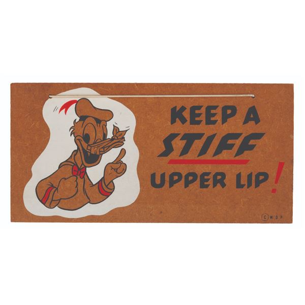 A "Keep a Stiff Upper Lip" Art Corner Sign.