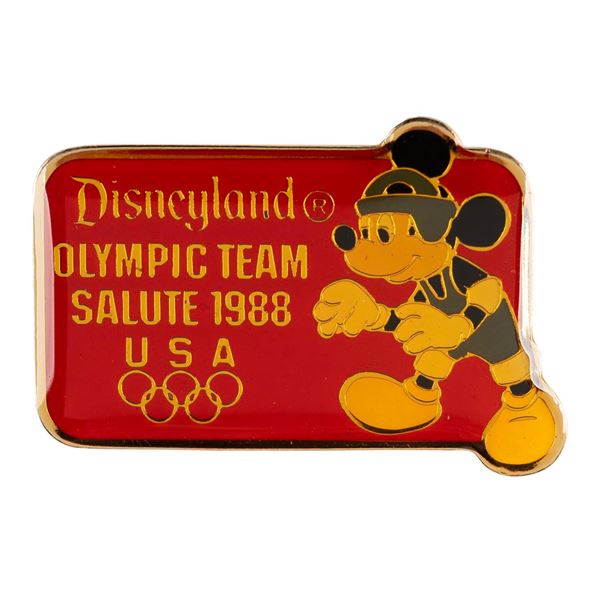 A Mickey Mouse 1988 Olympic Wrestling Pin.