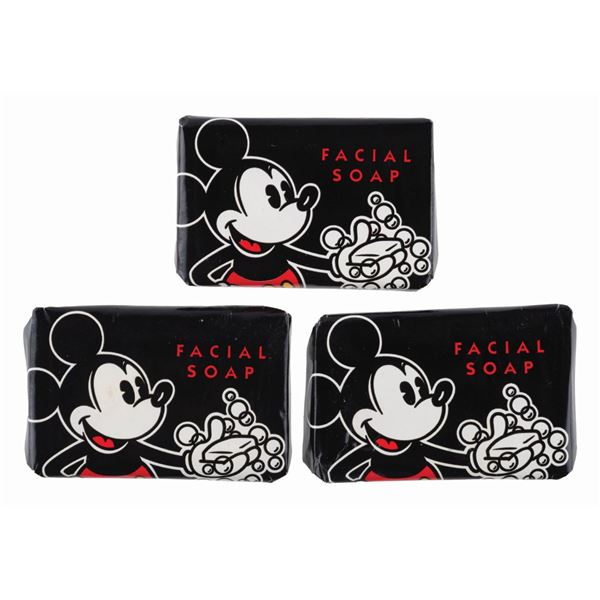 A Trio of Walt Disney Resorts Mickey Mouse Facial Soaps.