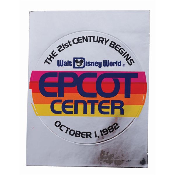 An EPCOT Center Opening Sticker.