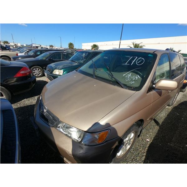 HONDA ODYSSEY 2002 SALV T/DONATION