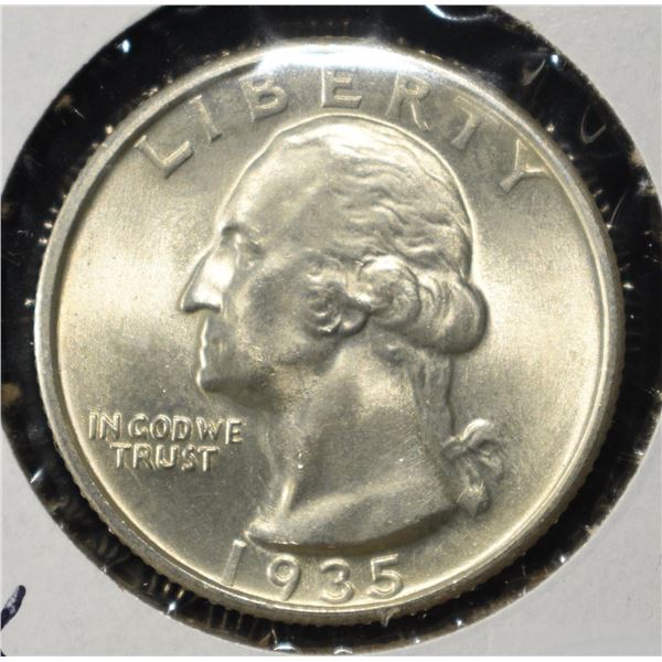 1935-S WASHINGTON QUARTER GEM BU