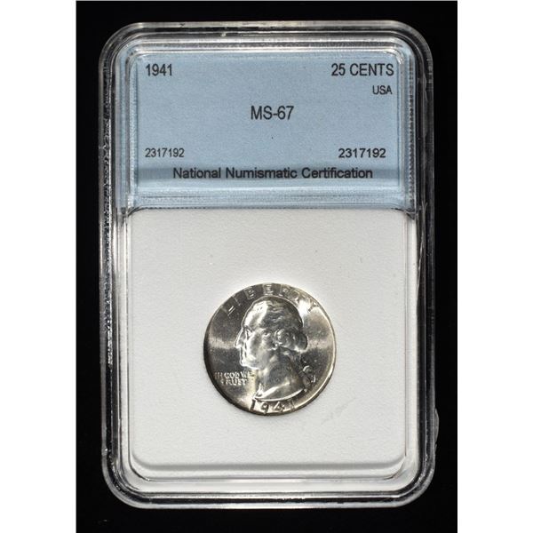 1941 WASHINGTON QUARTER NNC SUPERB GEM BU