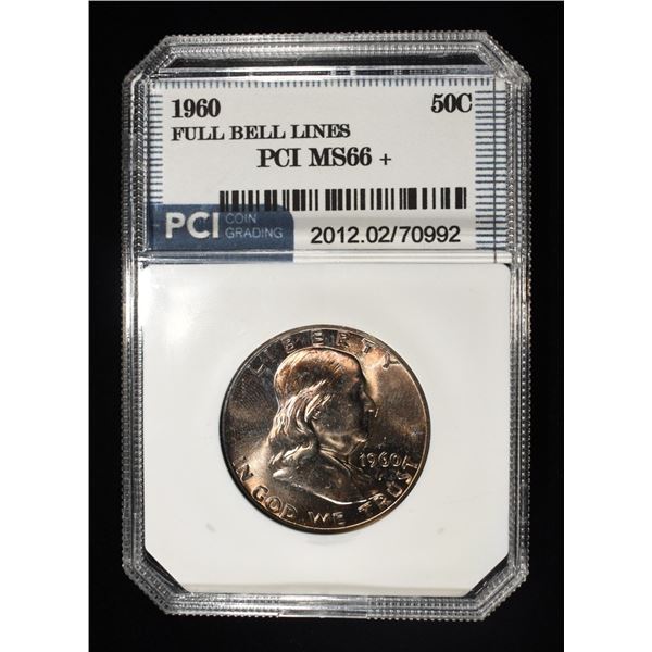 1960 FRANKLIN HALF PCI SUPERB GEM BU FBL