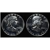 Image 1 : (2) 90% SILVER 1963 FRANKLIN HALF DOLLARS PROOF BU