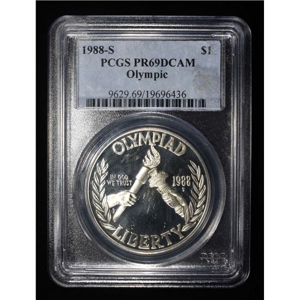 1988-S $1 COMMEM OLYMPIAD PCGS PR69DCAM
