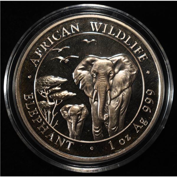 AFRICAN WILDLIFE ELEPHANT 1 OZ 0.999 SILVER ROUND