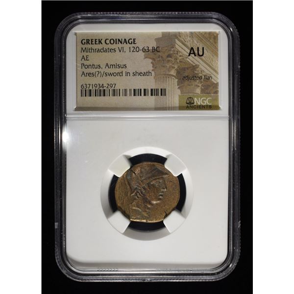 MITHRADES VI, 120-63 BC NGC AU- ADJUSTED FLAN