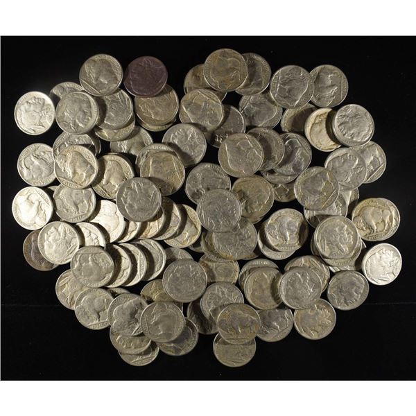 (100) BUFFALO NICKELS FULL DATE