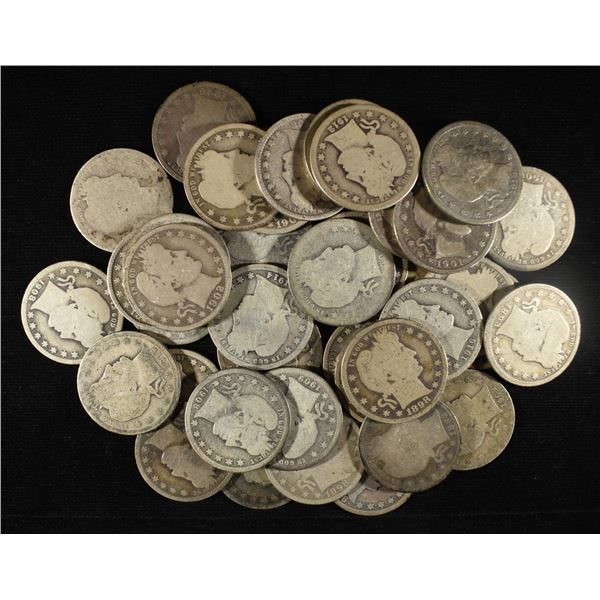 (40) 90% SILVER BARBER QUARTERS